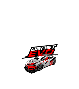 Mitsubishi Evo  minta fehér pólón
