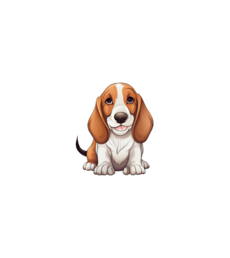 Aranyos kutya - Basset Hound  minta homokszín pólón
