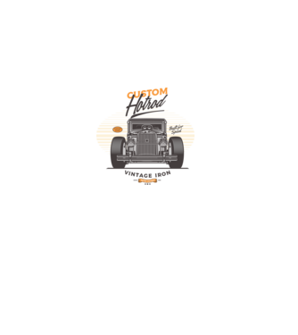 Hot Rod minta fekete pólón
