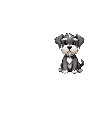 Aranyos kutya - Törpe Schnauzer minta neonsárga pólón