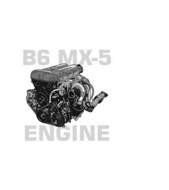 Mazda B6 MX-5 Engine (motor)_2 minta sötétkék pólón