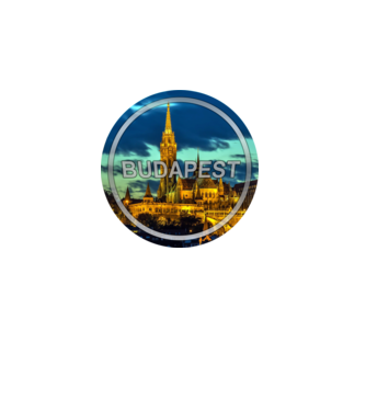Budapest minta fehér pólón