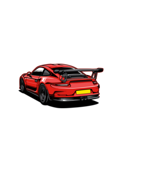 Porsche 911 GT3 minta fekete pólón
