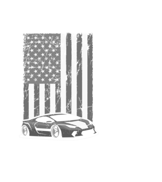 Amerikai autó minta fekete pólón