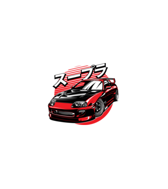 Toyota Supra  minta fekete pólón