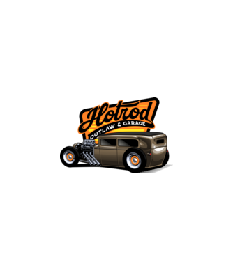 Hot Rod minta fehér/piros pólón