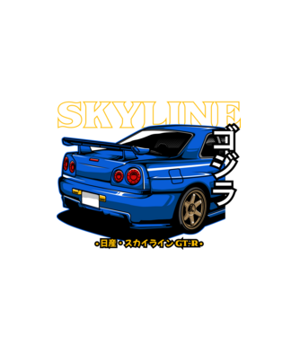 Nissan Skyline GTR minta fehér pólón