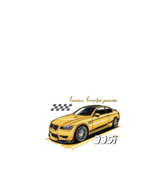 BMW M-Power - 335i minta fekete pólón
