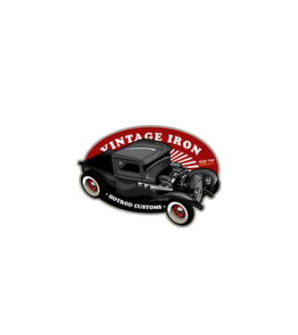 Hot Rod minta fekete pólón