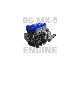 Mazda B6 MX-5 Engine (motor) minta fekete pólón