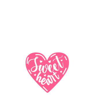 Sweet Heart - Édes Szív  minta fehér pólón