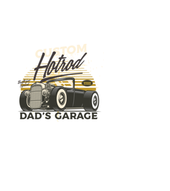 Hot Rod minta fekete pólón