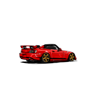 Honda S2000 minta homokszín pólón