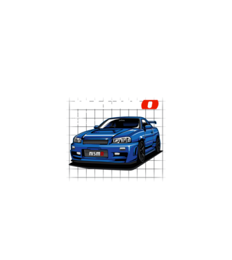 Nissan Skyline Nismo minta fekete pólón