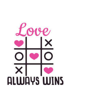 Love Always Wins - A szerelem mindig győz minta fehér pólón