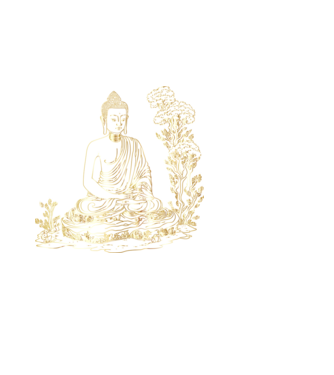 Buddha minta fekete pólón
