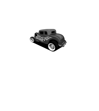 Hot Rod minta narancssárga pólón