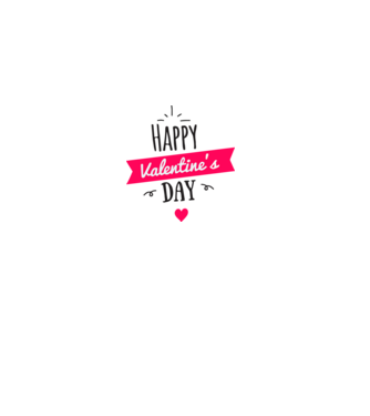 Boldog Valentin-napot - Happy Valentines Day!  minta fehér pólón