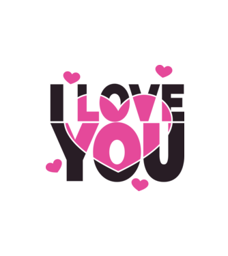 I Love You minta homokszín pólón