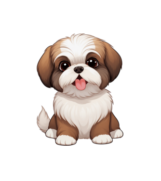 Aranyos kutya - Shih Tzu  minta fehér pólón