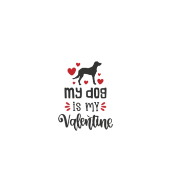 My Dog Is My Valentine - A kutyám az én Valentinom minta homokszín pólón