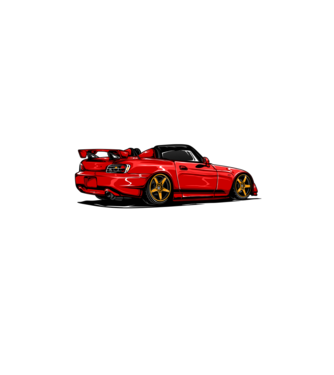 Honda S2000 minta fekete pólón