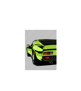 Lamborghini Miura P400  minta fehér pólón