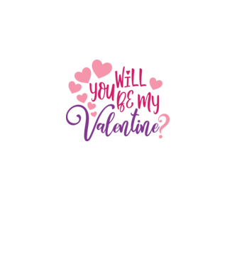 Will you be my Valentine - Leszel a Valentinom? minta fekete pólón
