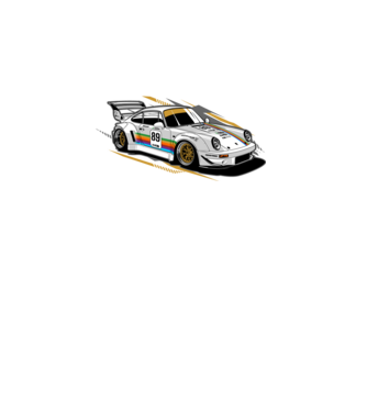 Porsche 964 minta türkiz pólón