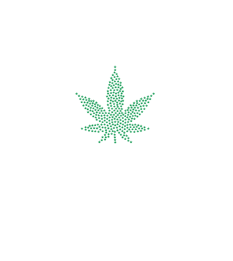 Kannabisz minta fekete pólón