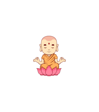 Buddha minta homokszín pólón