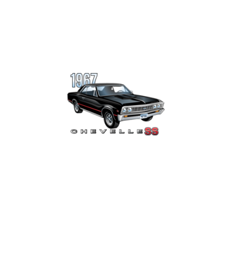 Chevrolet Chevelle SS minta fehér pólón