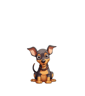 Aranyos kiskutya - Dobermann minta fehér pólón