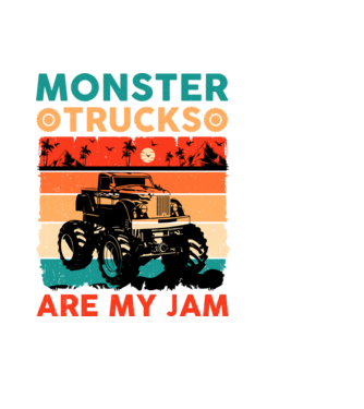 Monster Truck minta fekete pólón