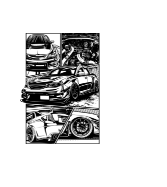 Subaru Impreza WRX STi minta fekete pólón