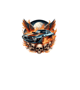 Muscle Car - Izomautó minta türkiz pólón