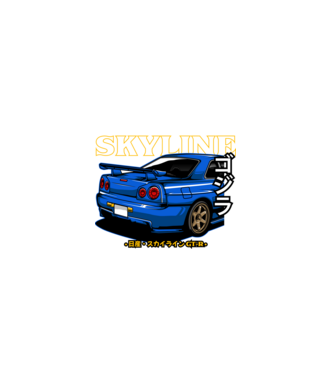 Nissan Skyline GTR minta fekete pólón