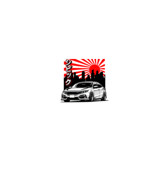 Honda Civic minta fehér/piros pólón