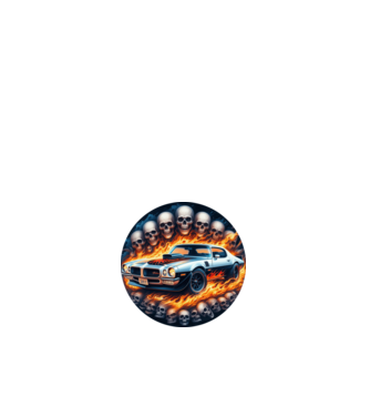 Muscle Car - Izomautó minta fehér pólón
