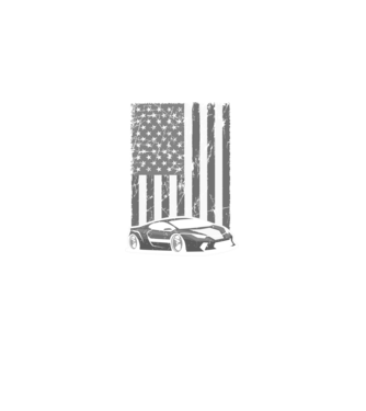 Amerikai autó minta fekete pólón
