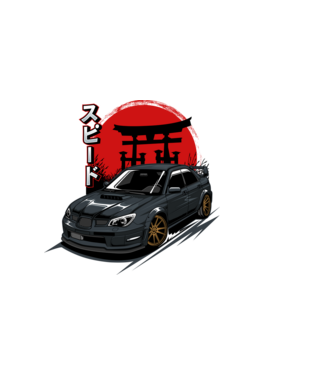 Subaru Impreza WRX minta fekete pólón