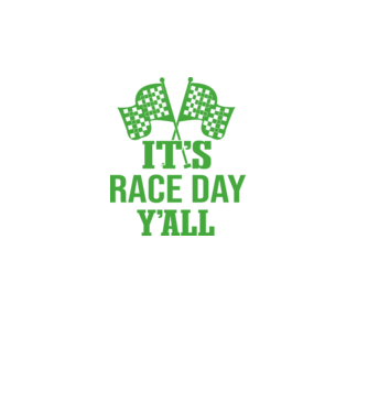 It's race day y'all - Versenynap van!  minta fekete pólón