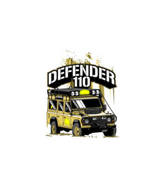 Land Rover Defender 110 minta fehér pólón