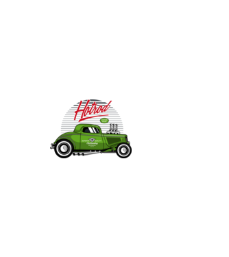 Hot Rod minta sötétkék pólón