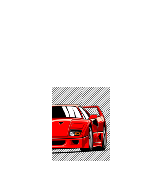 Ferrari F40  minta fehér pólón