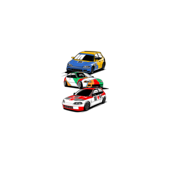 Honda Civic  minta fehér/piros pólón