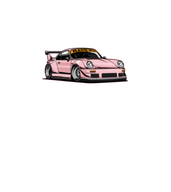 Porsche 930 minta fekete pólón