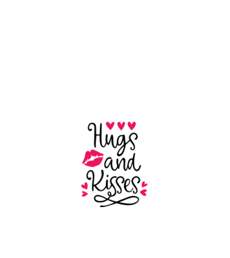 Hugs And Kisses - Ölelés és csókok minta fehér pólón