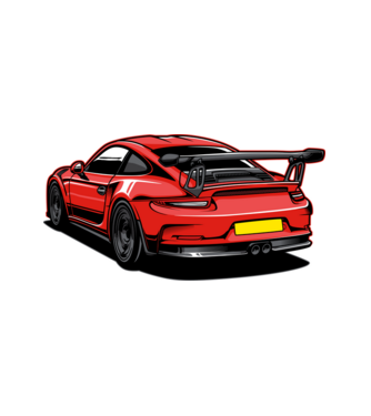 Porsche 911 GT3 minta fehér pólón