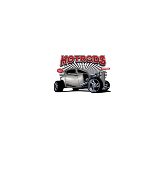 Hot Rod minta királykék pólón